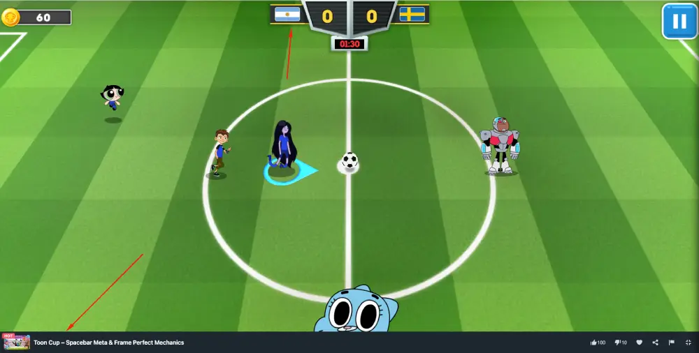 Toon Cup game play