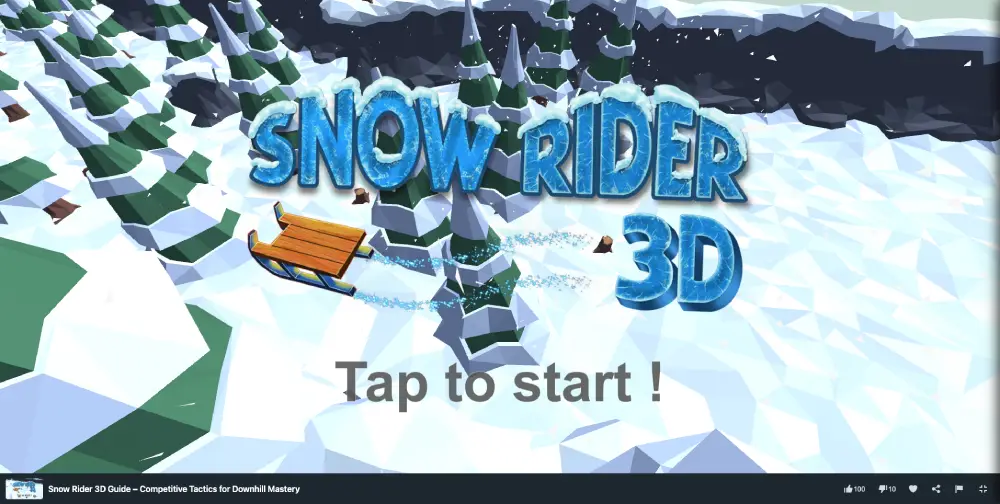 Snow Rider 3D Unblocked on MiniWebGames Intro