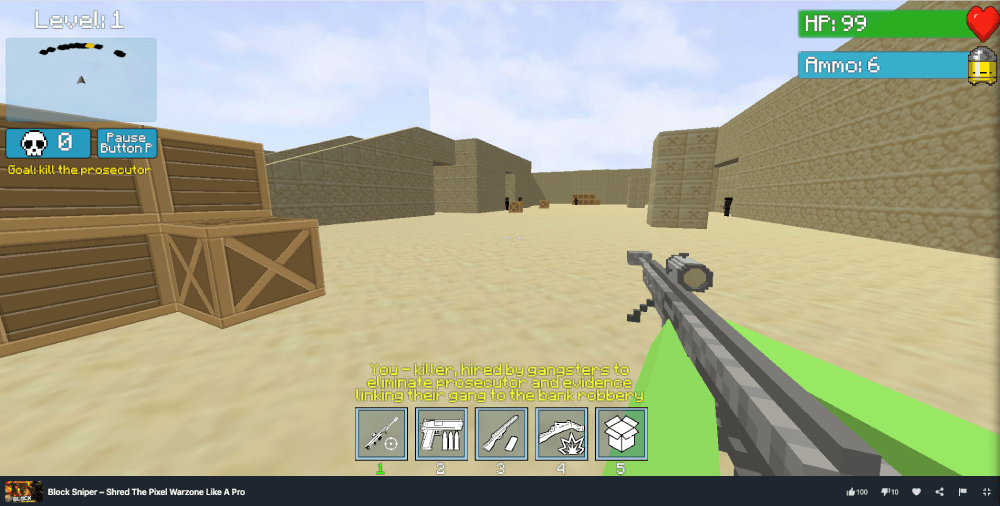 Block Sniper unblocked game play on MiniWebGames