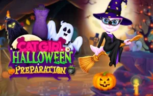 Cat Girl Halloween Preparation Dress-Up Game