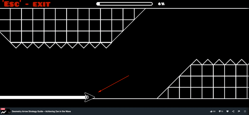 Geometry Arrow playing on MiniWebGames