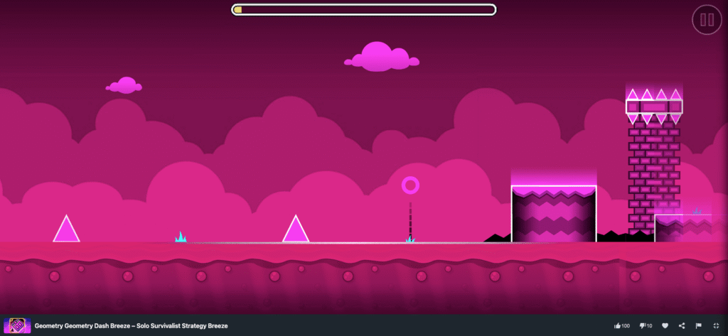 Geometry Geometry Dash Breeze game play on MiniWebGames