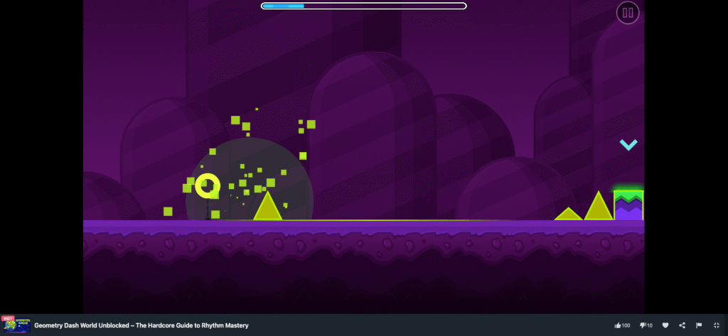 Playing Geometry Dash World unblocked on MiniWebGames