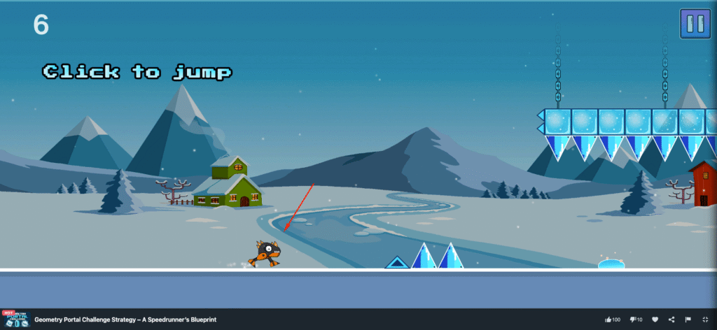 Geometry Portal Challenge game play on MiniWebGames