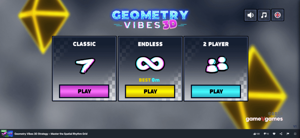 Geometry 3D start screen