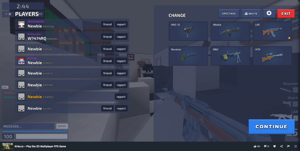 Kirka.io Unblocked game play on MiniWebGames