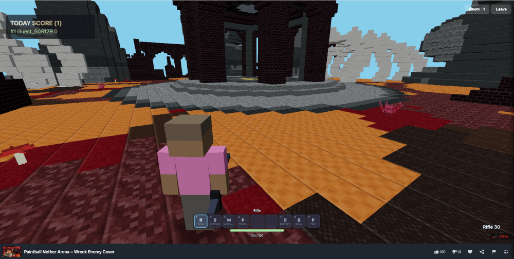 Paintball Nether Arena start screen