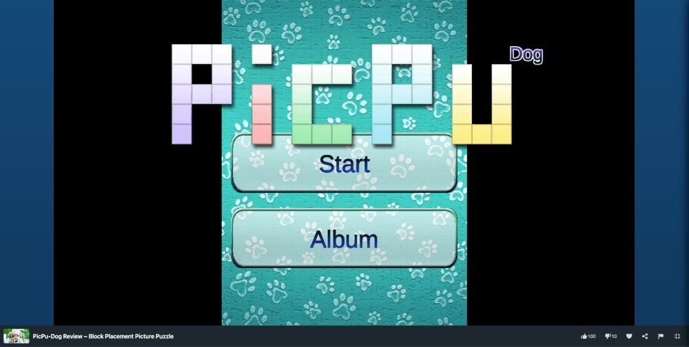 Picpu-Dog game start screen