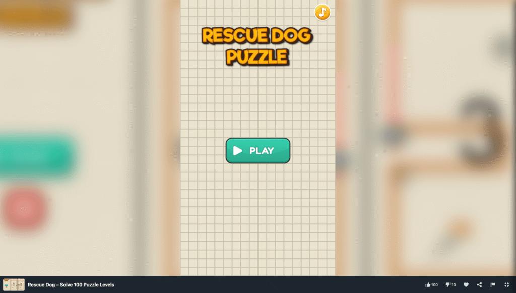 Rescue Dog start screen