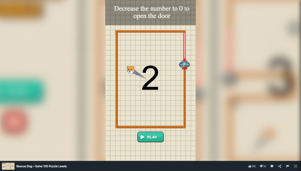 Rescue Dog game play on MiniWebGames