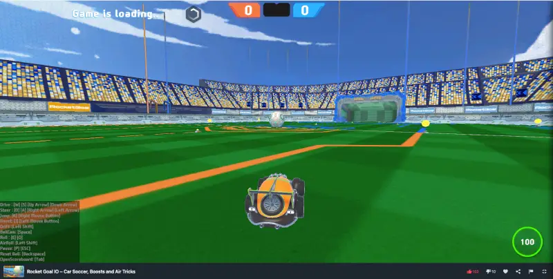 Rocket Goal IO start screen