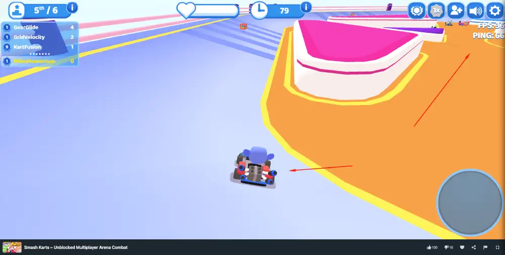 Smash Karts Unblocked game play