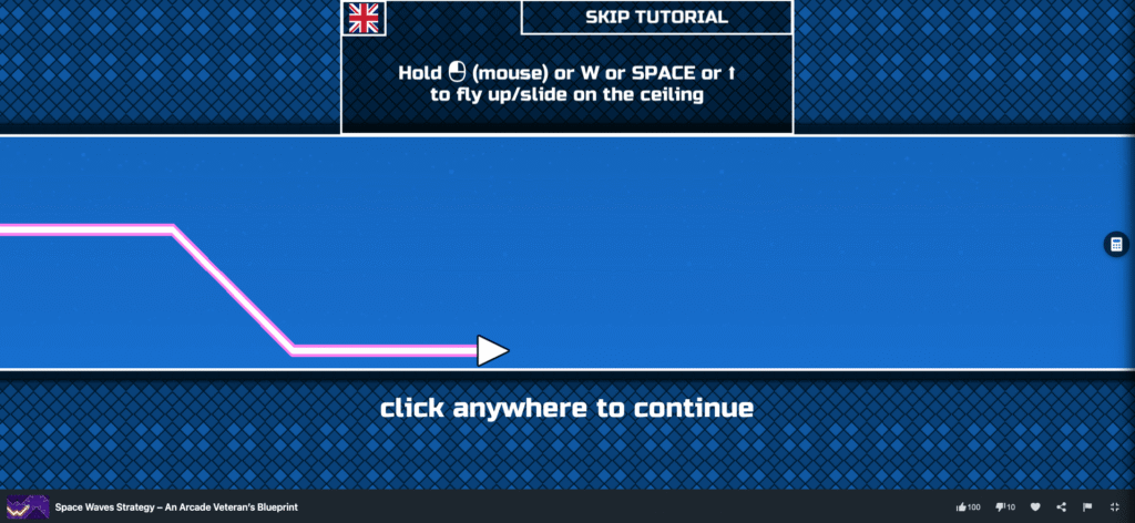 Geometry Space Waves start screen