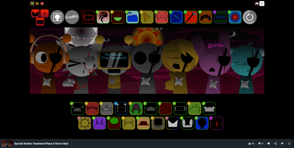 Sprunki Korben Treatment Phase 3 game play on MiniWebGames