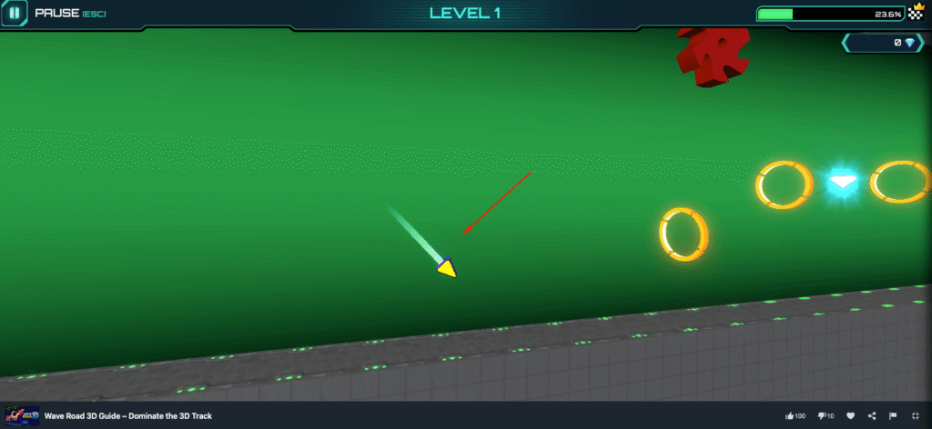 Geometry Wave Road 3D game play on MiniWebGames