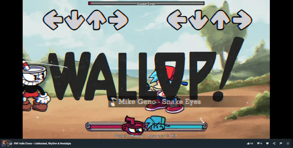 FNF Indie Cross game play on MiniWebGames