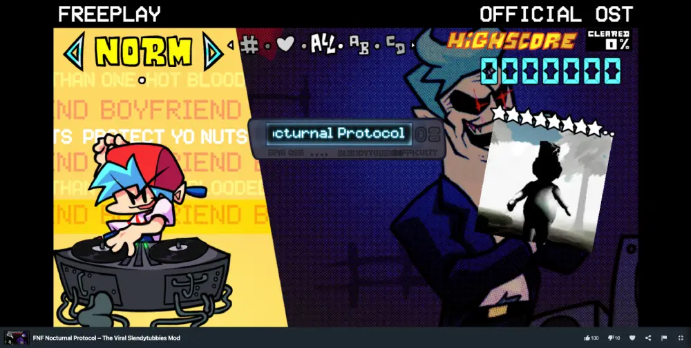 FNF Nocturnal Protocol game play on MiniWebGames