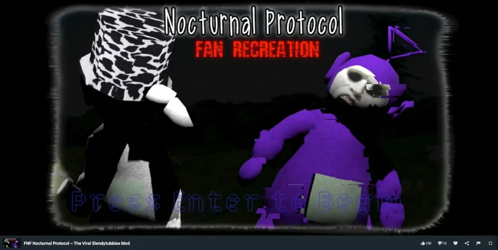 FNF Nocturnal Protocol start screen