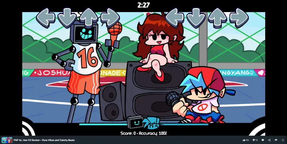 FNF Vs. Hex game play on MiniWebGames