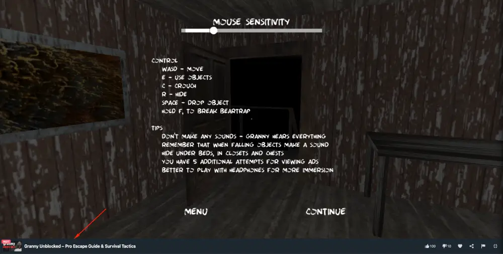 Granny Unblocked game play on MiniWebGames