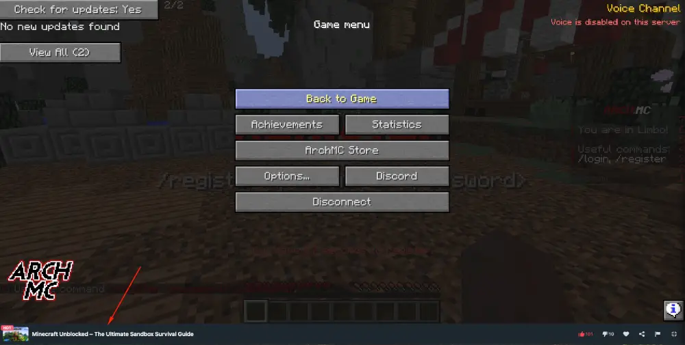 Minecraft Unblocked game play on MiniWebGames